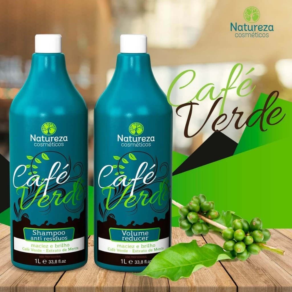 Escova Progressiva De Café Verde Natureza Cosméticos 2x1000ml
