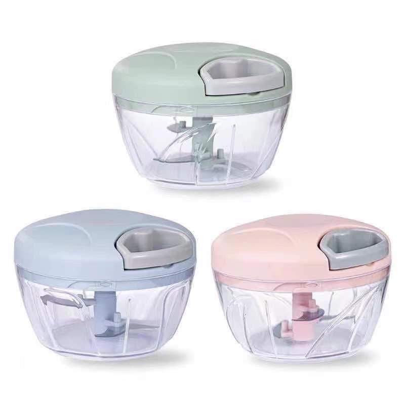 Mini Processador de Alimento Manual com 3 Lâminas