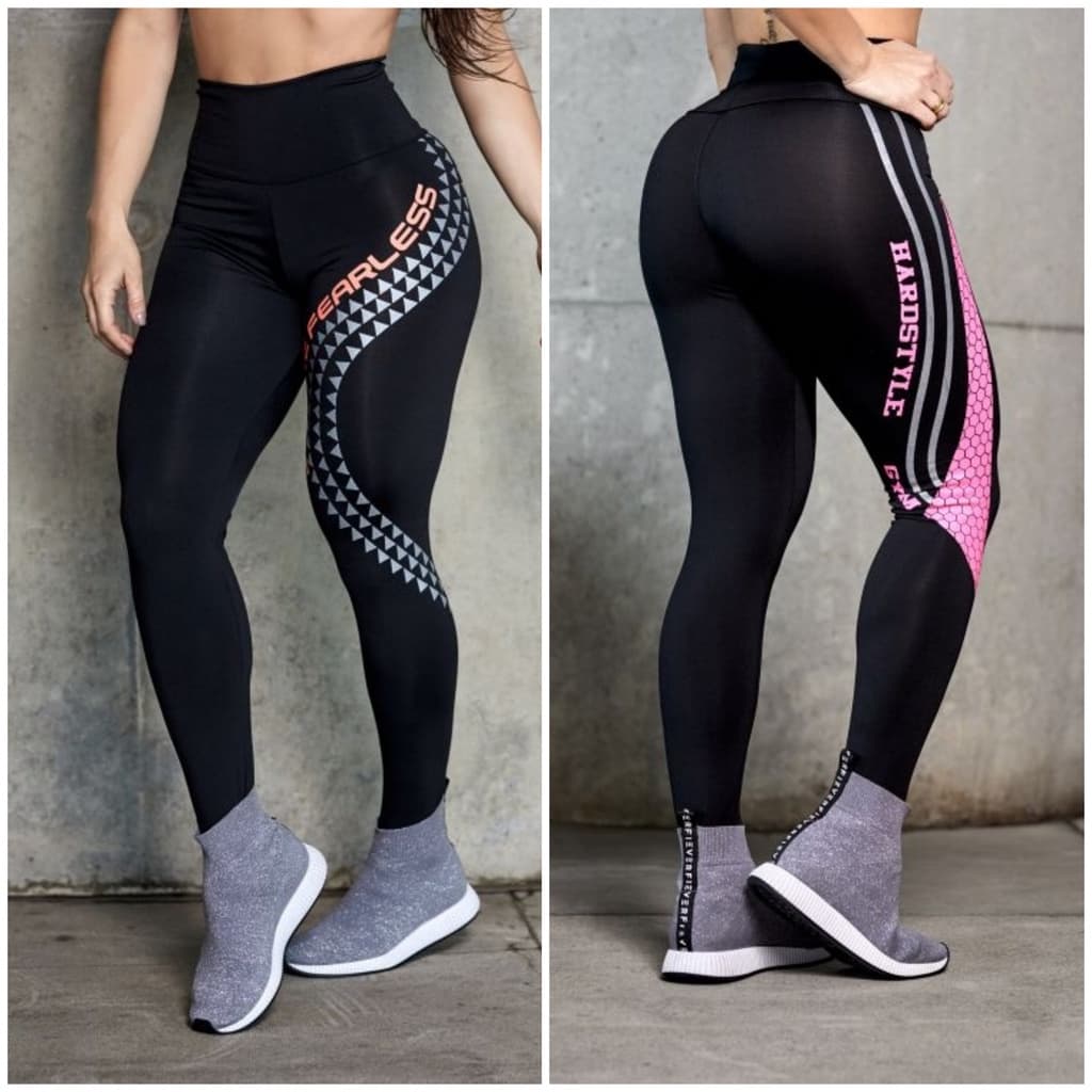 Kit 2 Calças Legging Fitness Moda Academia Suplex Ginástica Promoção
