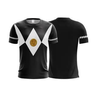 Camisetas Traje 3D Power Rangers Mighty Morphin - Todas as cores - Sublimação Total em Drifit Sport