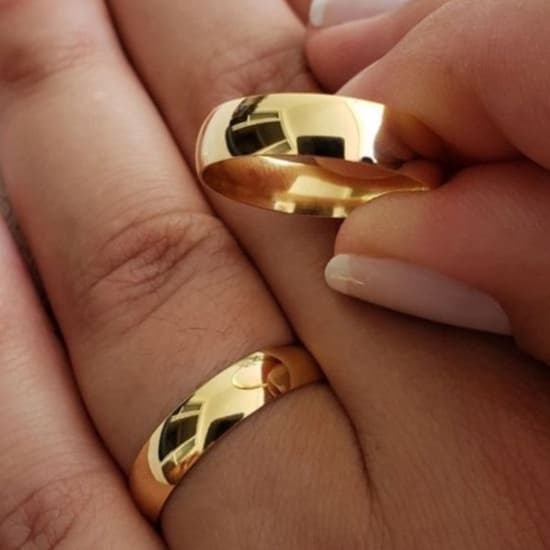 Par de Aliança Tradicional 6mm Moedas antiga ENVIAR MEDIDA NO CHAT APOS A COMPRA -oferta relâmpago