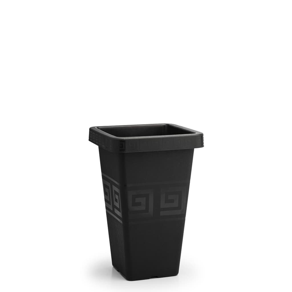Kit 4 Vasos De Coluna Quadrado Preto 13 Litros Grego