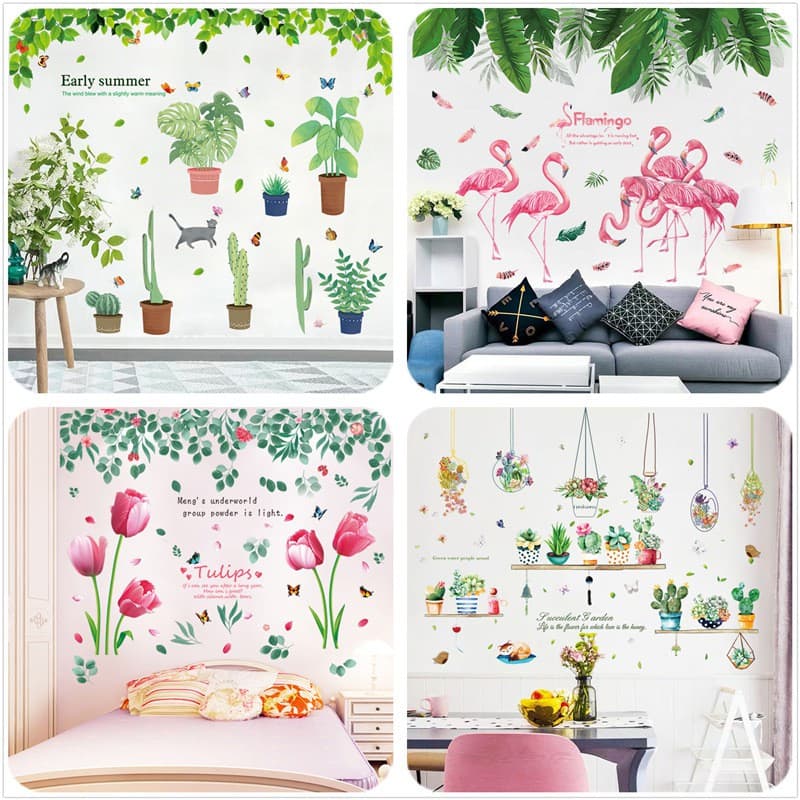 HJ163 2 Pçs/set 3d Adesivos De Parede Quente Quarto Arranjo Sofá Fundo Decoração Da Sala Estar Papel Auto Adesivo
