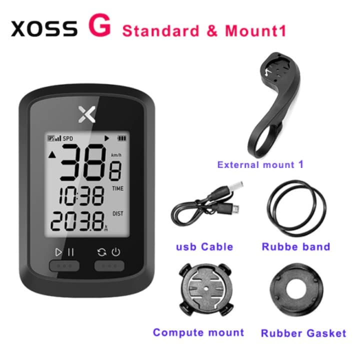 Xoss G Básico Ciclocomputador GPS Bluetooth Strava + Suporte
