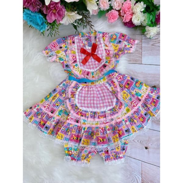 Vestido Junino, vestido de quadrilha infantil