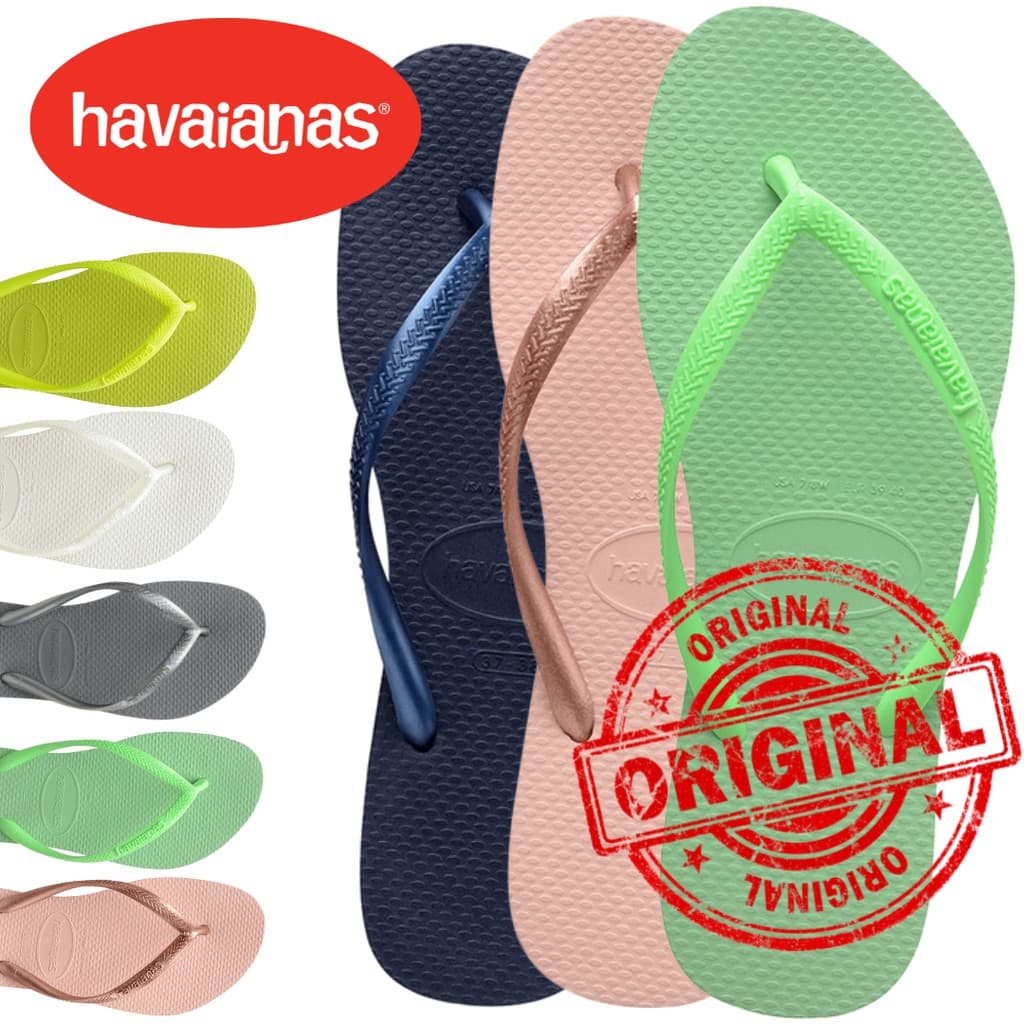 Chinelo Feminino Havaianas Slim Original Tira Fina Sandalia Borracha
