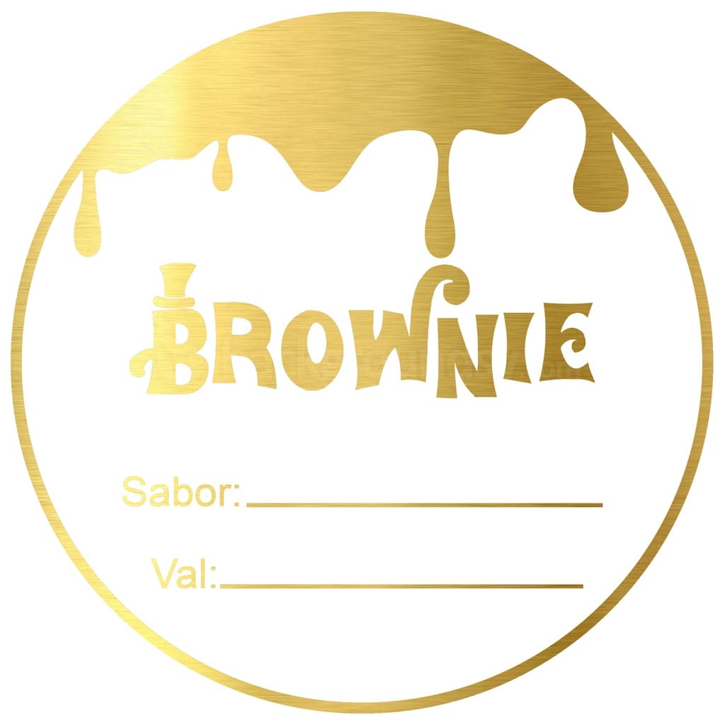 Etiqueta Adesiva "Brownie Wonka" 40x40mm - 50un