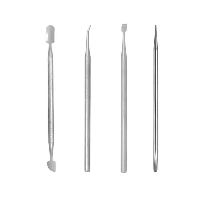 Kit Manicure: Espátula Dupla, Desencravador, Raspador, Palito Com Ponta Chanfrada manicure pedicure