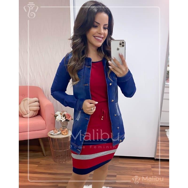 Jaqueta Jeans Max Moda Evangélica e Executiva