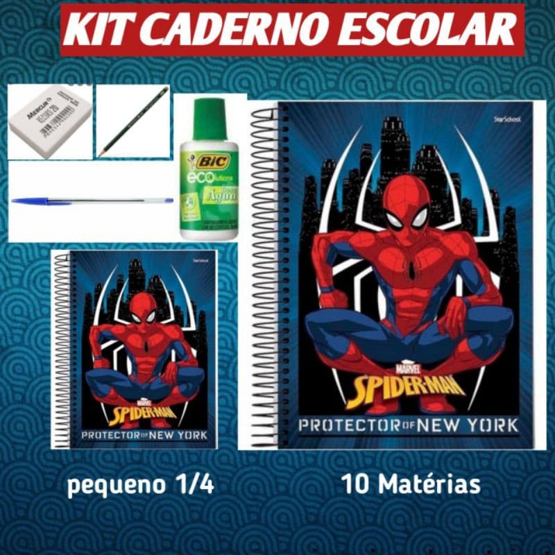 kit escolar homem aranha SPIDER-MAN