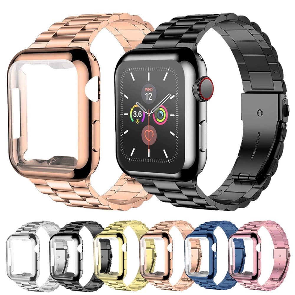 Pulseira De Metal De Aço Inoxidável Para iWatch Série 11/10/9/8/7/6/5/4/3/SE/Ultra 2 49mm 46mm 45mm 41mm 44mm 40 42 38