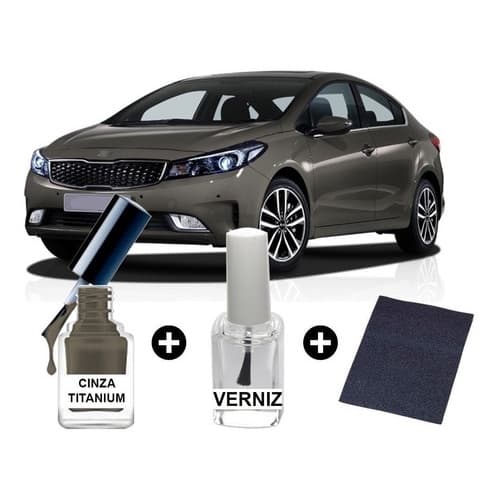 Tinta Tira Risco Automotiva Cerato Cinza Titanium 2011 2012