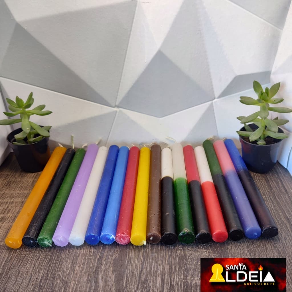 500G de Vela Palito Cores a Sua escolha - 14 velas - Meio Kilo