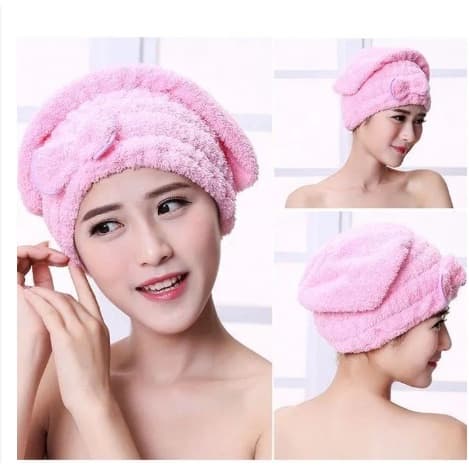 Touca/Toalha De Secar Cabelo Microfibra Anti Frizz Pós Banho/TOUCA DE CABELO