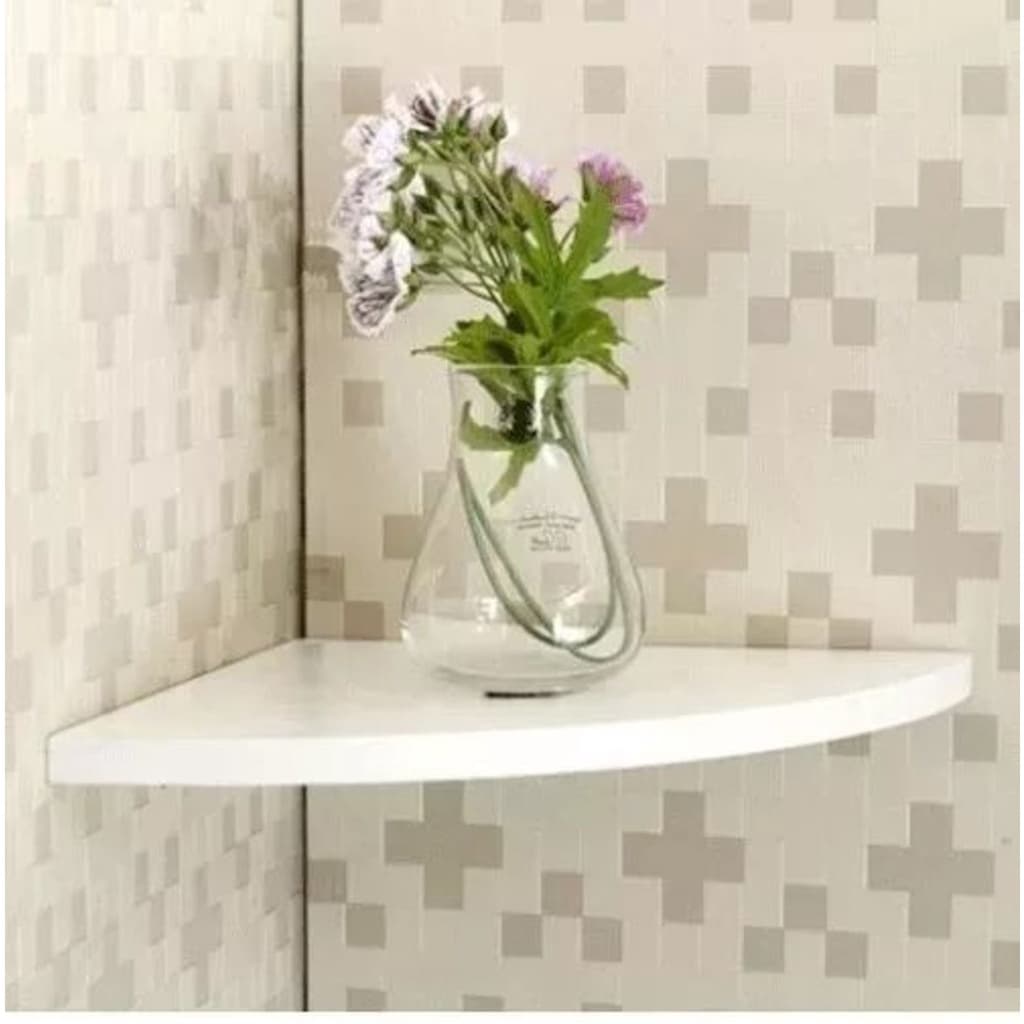 Prateleira De Canto Em Mdp 15 Mm Com Suporte Invisível, Nicho Canto Enfeite Quadros Livros Linha Decore, tabua para decoração, madeira decorativa para quina de parede,