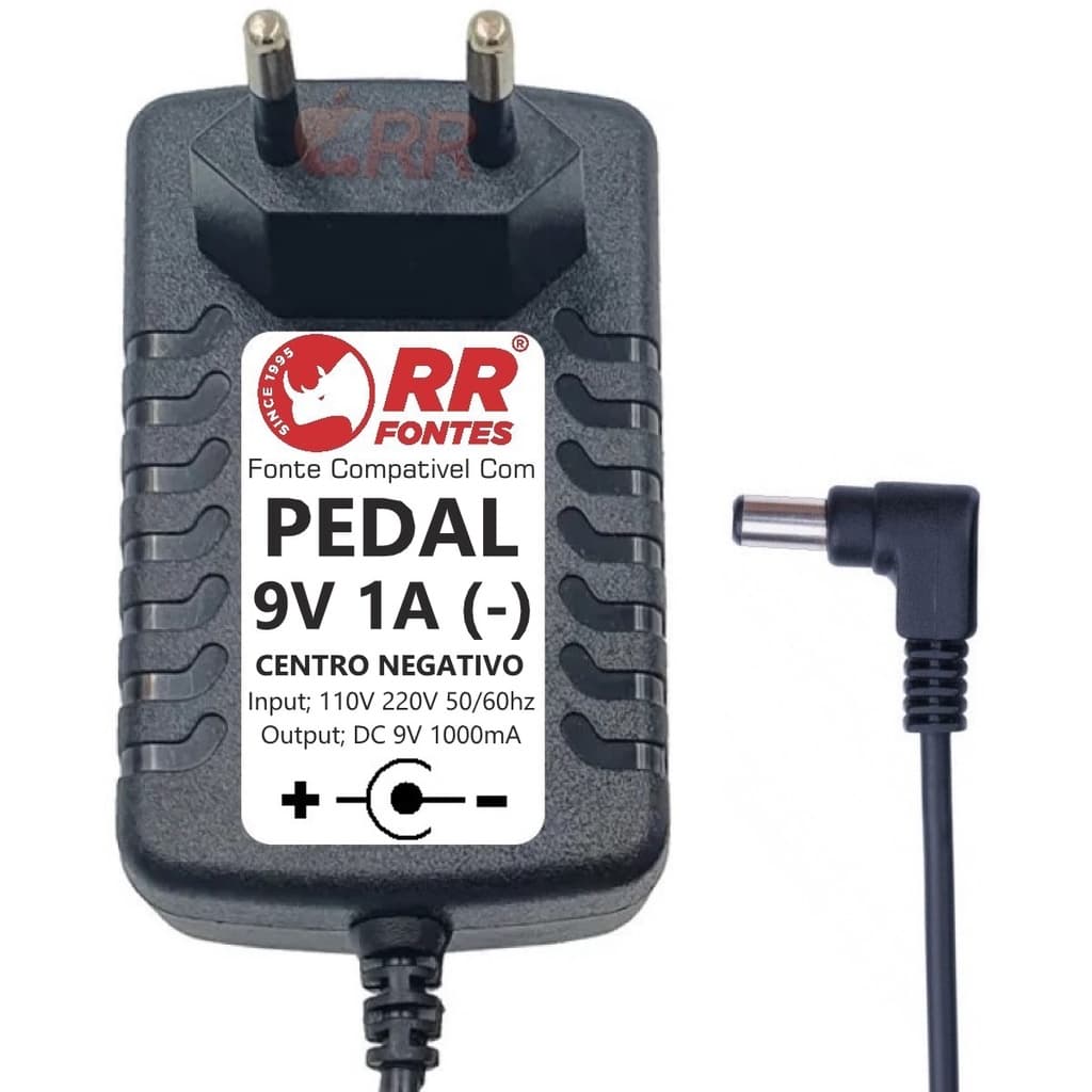 Fonte Dc 9v 1A Para Pedal Pedaleira De Guitarra Guitar