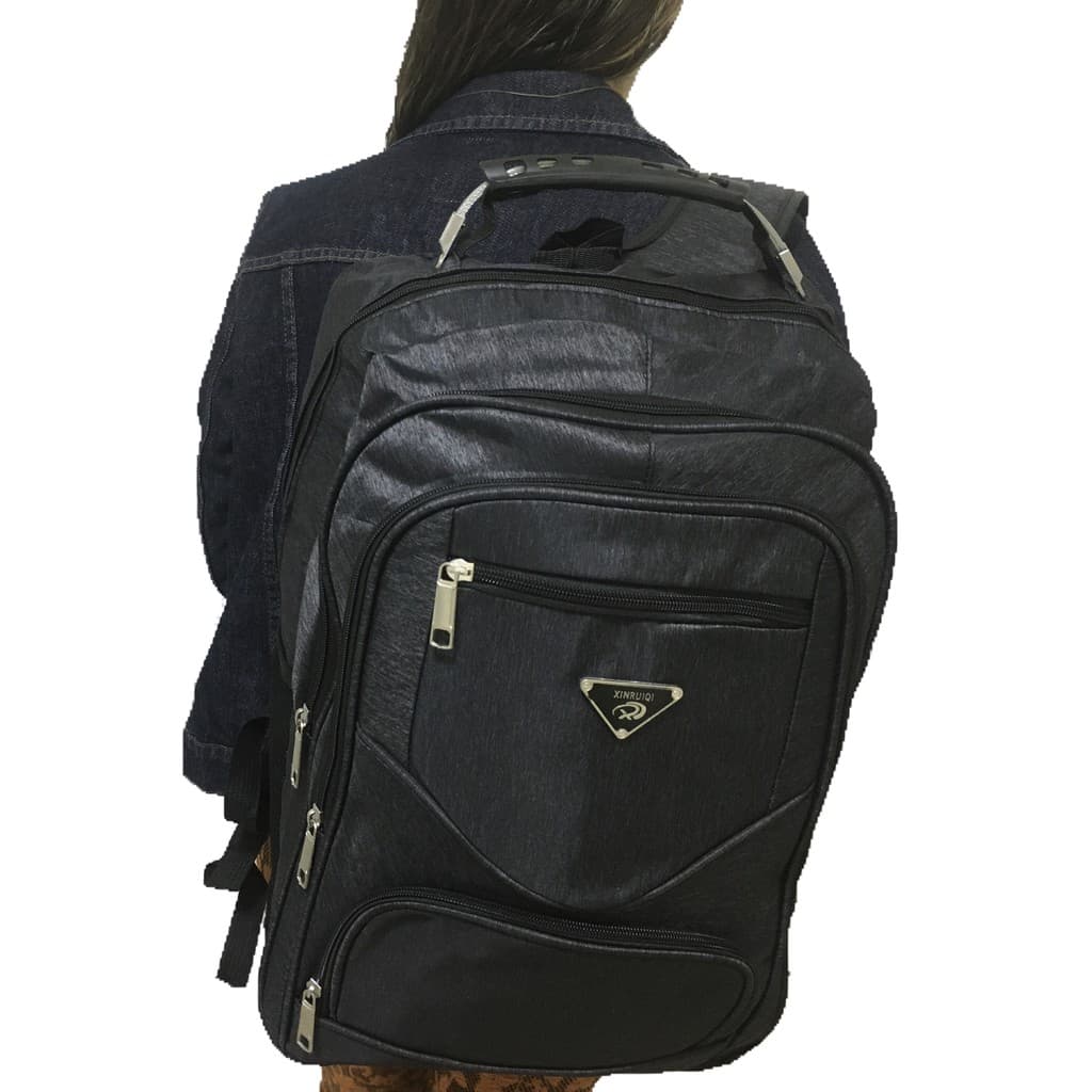 Mochila preta Reforçada Notebook C/ Cabo De Aço Oferta.