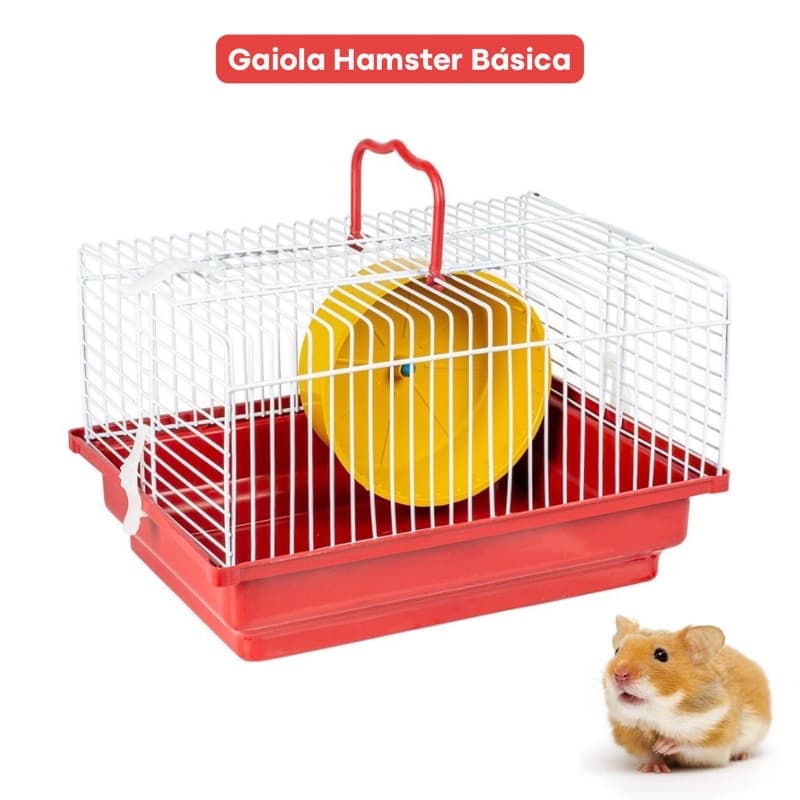 Gaiola Hamster Básica Brasileirinha Jel Plast Roedores Pet Rodinha Transporte