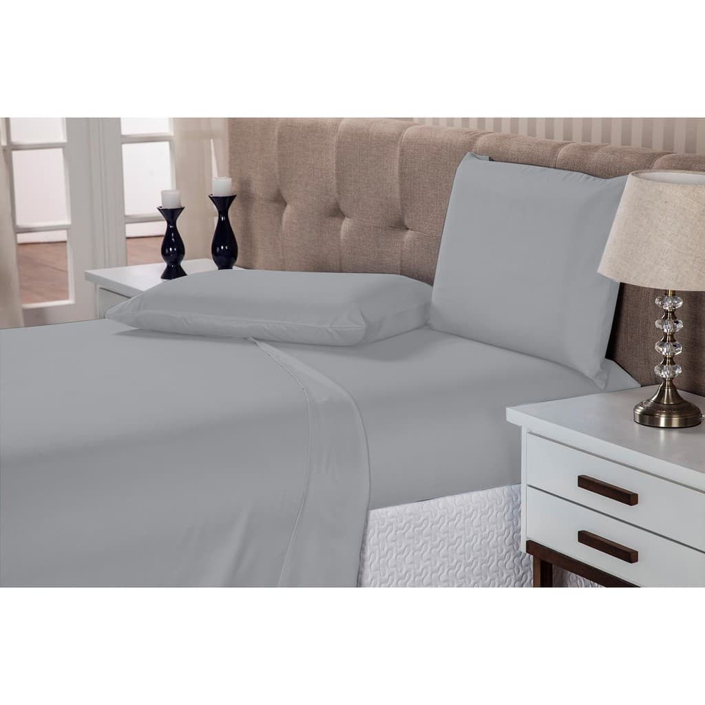 Jogo Cama Casal Lençol 4 Peças Lençol Cima 2,20 X 2,40 Baixo 1,38 X 1,88 X 30 Cm De Altura
