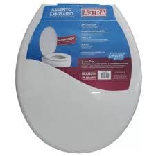 Assento Sanitário Oval Almofadado Astra cinza