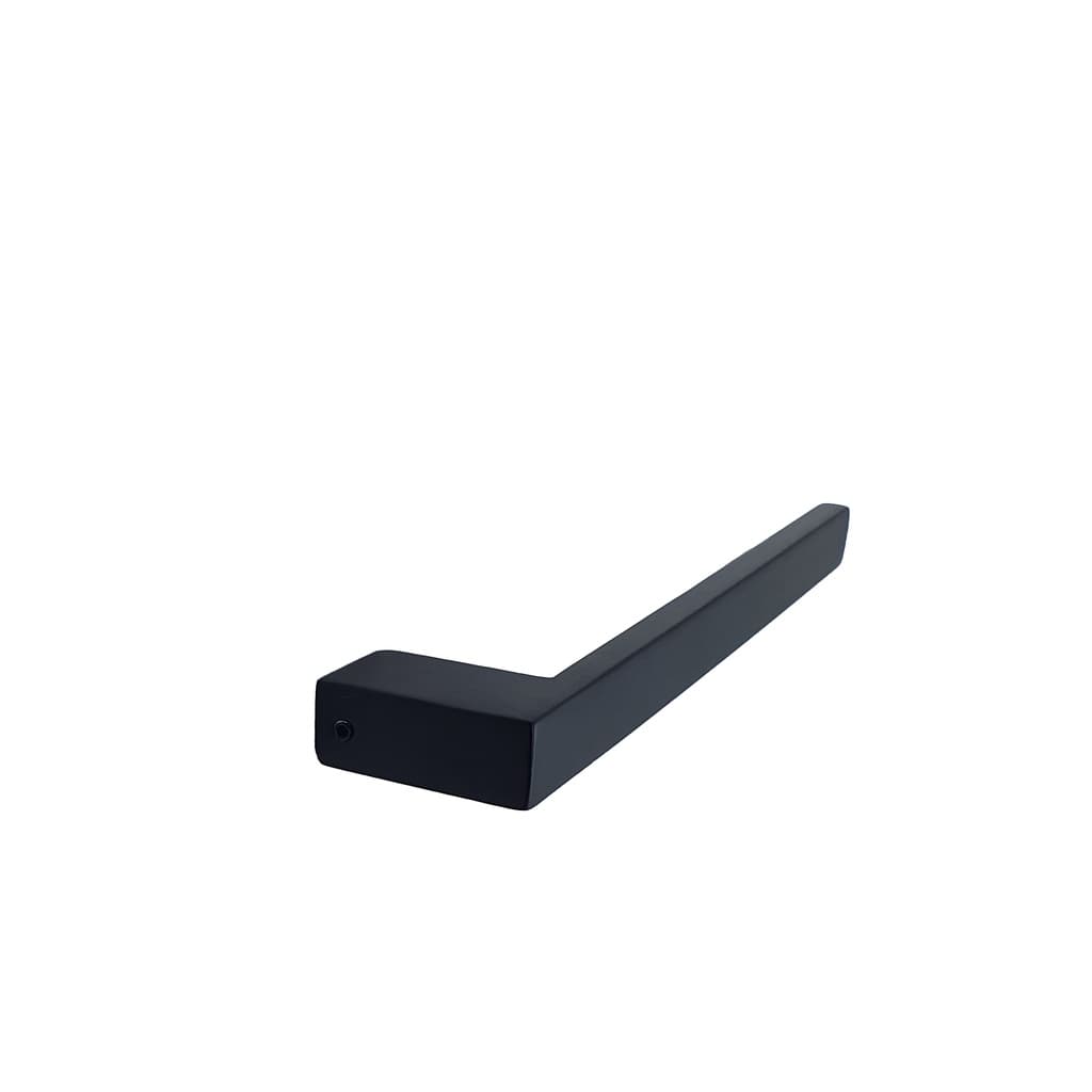 Porta Toalha Rosto De Parede Guriri 24cm Preto Inox