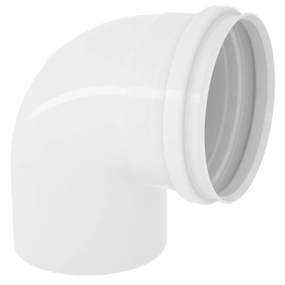 Joelho/Cotovelo Esgoto  90° x 100mm  Branca DN100 PVC