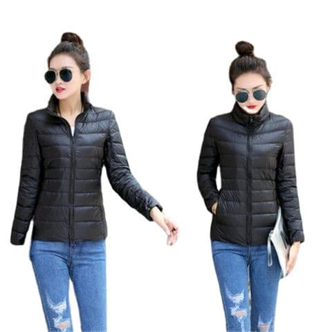 Ultral Casaco De Algodão Leve Feminino De Inverno Acolchoado Curto