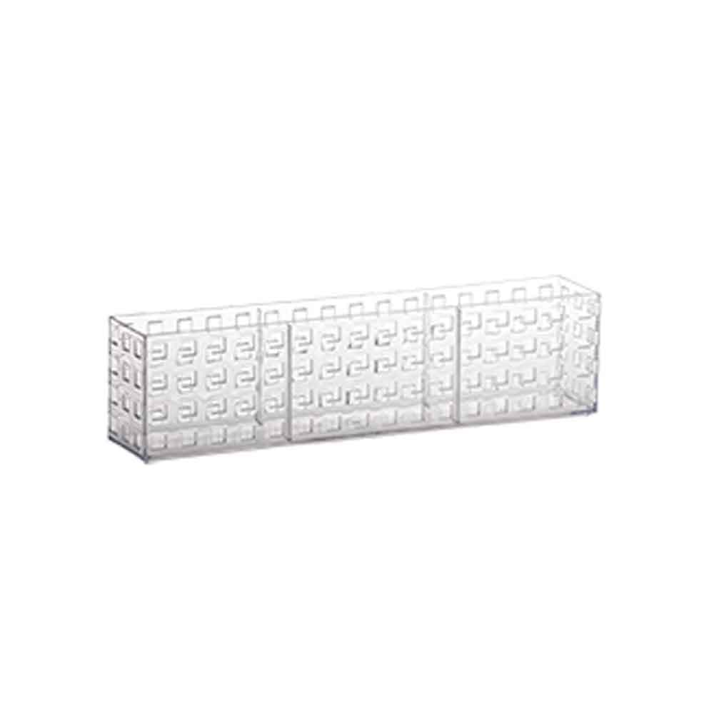 Caixa Organizadora Em Acrílico Empilhável Quadratta Cristal 32X5,7X8 Cm Paramount