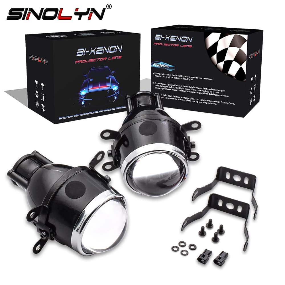 Carro/Motocicleta HID Luzes De Nevoeiro Bi-xenon Lente Do Projetor Altas E Baixas 2.5 À Prova Universal H11 Acessórios R