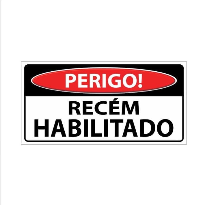 Adesivo Magnético Imã Perigo Habilitado Recente CNH Nova