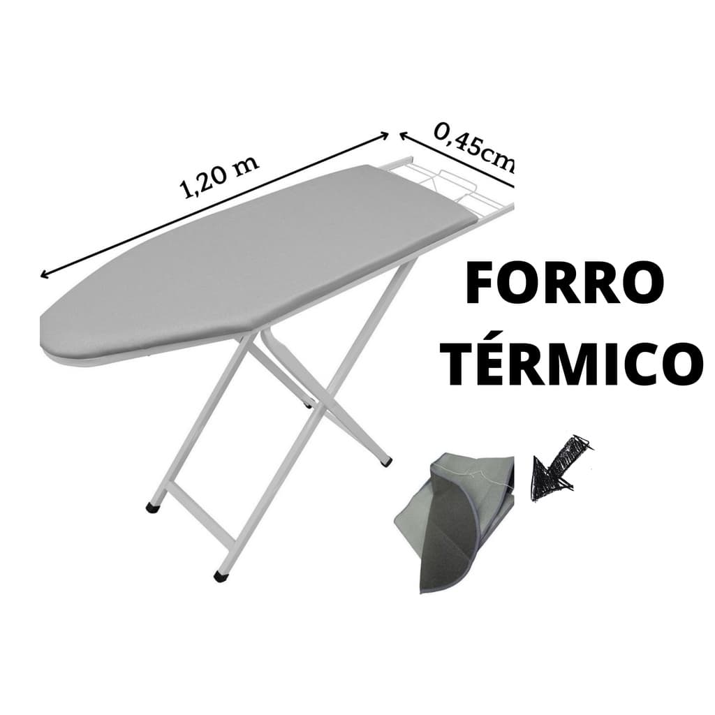 Forro Térmico Para Tábua De Passar Roupas 1,20 X 0,45 m - Prata