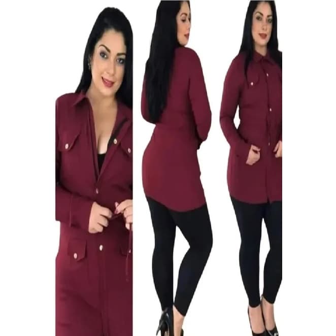 Parka Sobretudo Plus Size Feminino Outono-inverno