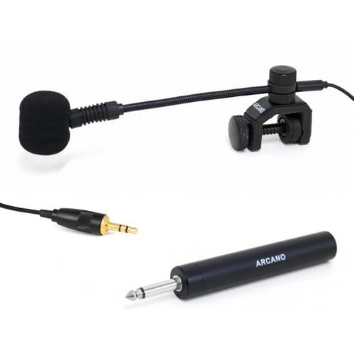 Microfone condensador para instrumento Arcano IMIC-2A c/ adaptador P10 sax
