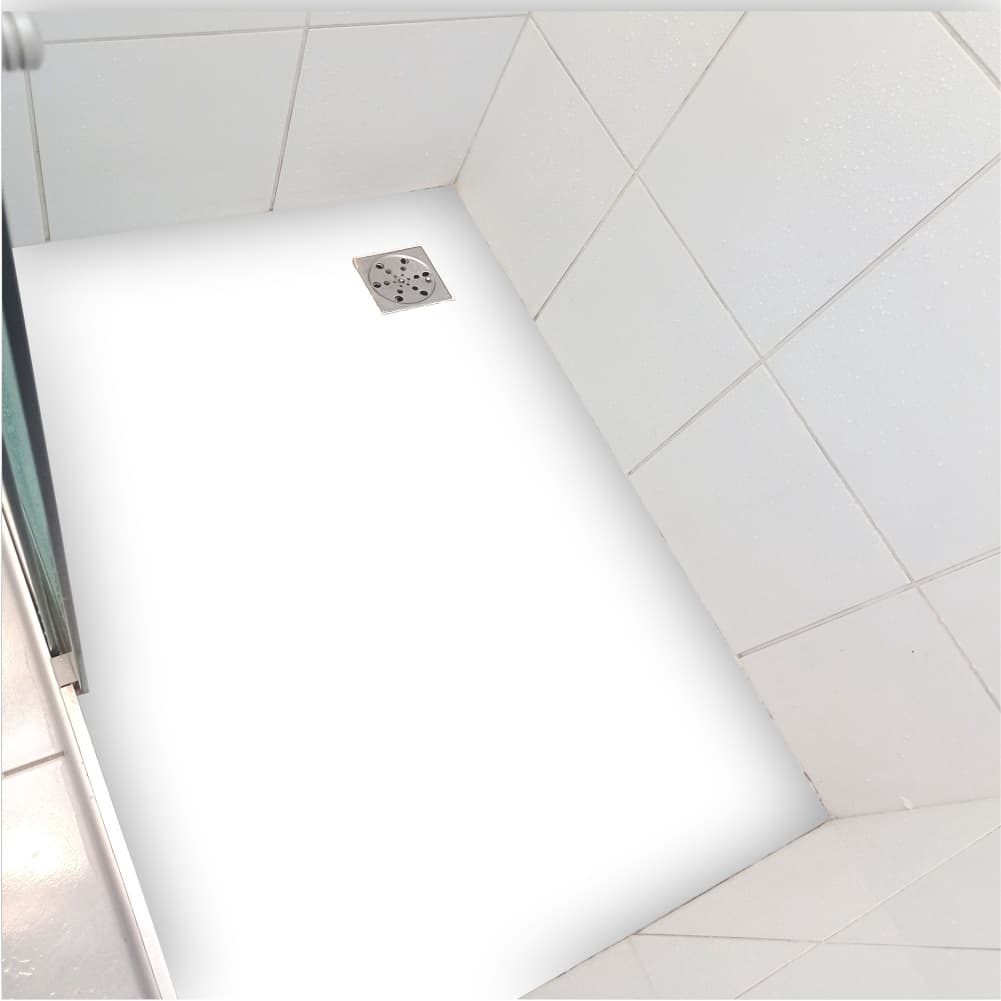 Piso vinil para box antiderrapante branco impermeável para chão e parede.