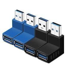 1 Unidade = Adaptador Usb 3.0 90 Graus Fêmea Macho Angulado Joelho