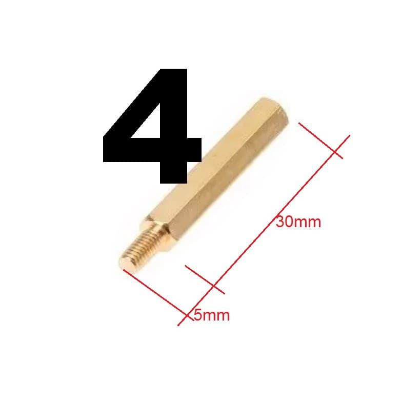 4x Espaçador Macho/Fêmea Suporte Sextavado 5, 10, 20, 30, 40, 50mm M3 Carro Robot placa mãe