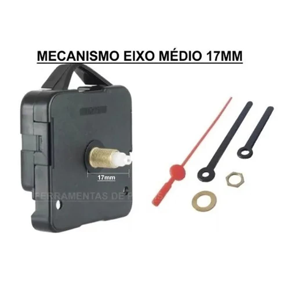 Mecanismo Relógio Parede Eixo Medio 17mm Silencioso Movimento continuo Maquina da boa