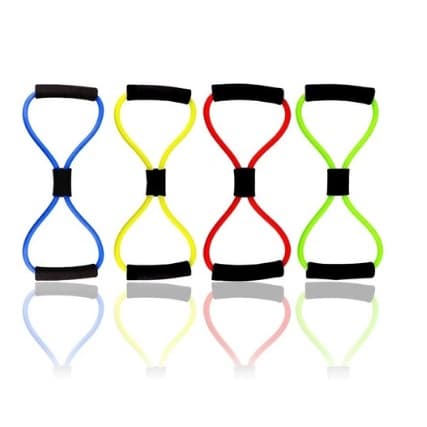 INFINITO - Elástico Extensor Tensão Esporte Exercício Multifuncional Treino Em Casa Ombro Braço Glúteos em 8 Pequeno Cor Aleatória