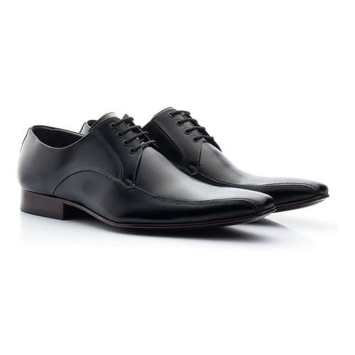 Sapato Social Masculino 100% Couro Clássico Estilo Italiano Cadarço Bigioni