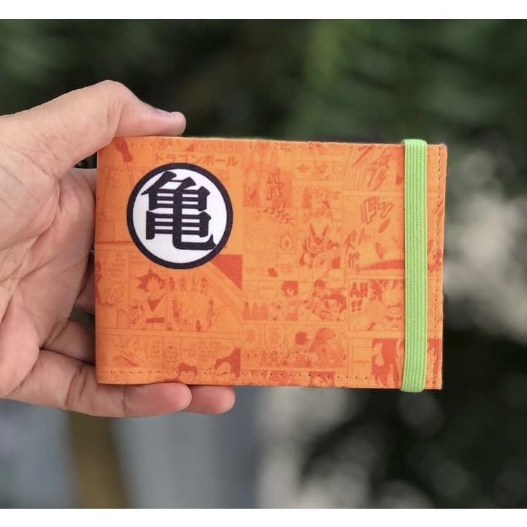 Carteira Slim Dragon Ball  DBZ Laranja Fininha Porta Cartões Compacta Estilo Anime Geek Goku
