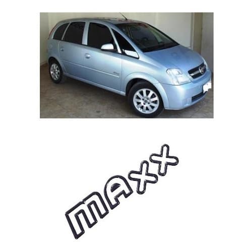 Adesivo Emblema Maxx Resinado Chevrolet Meriva Grafite