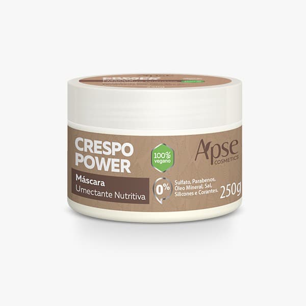 Máscara Crespo Power Umectante Nutritiva 300g - Apse Vegano