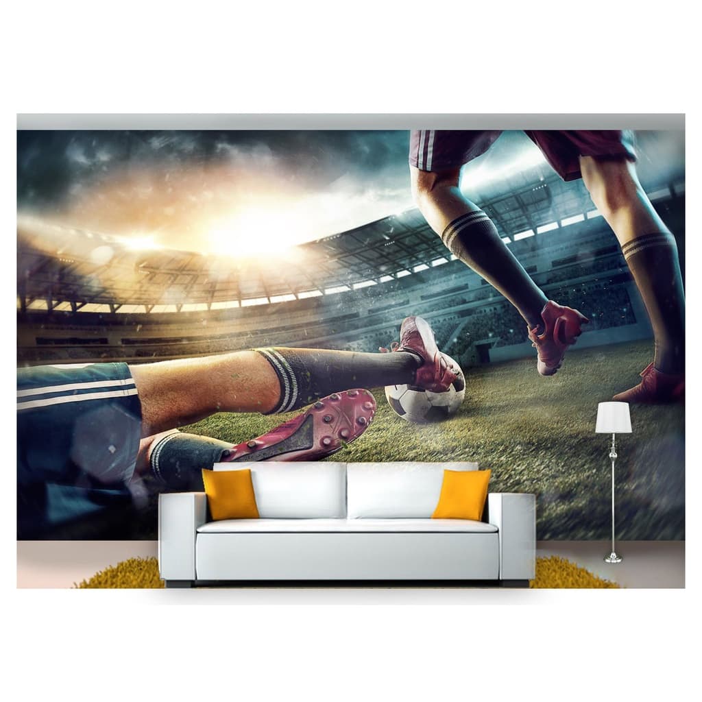 papel de parede Esportes Futebol Bola Campo 3D 6m² SPT43