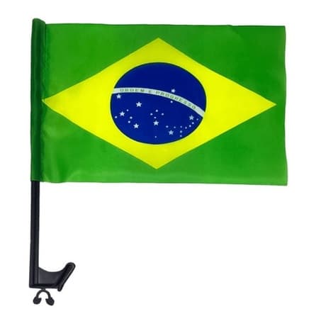 Bandeira Do Brasil Para Janela De Veículos 34x22cm