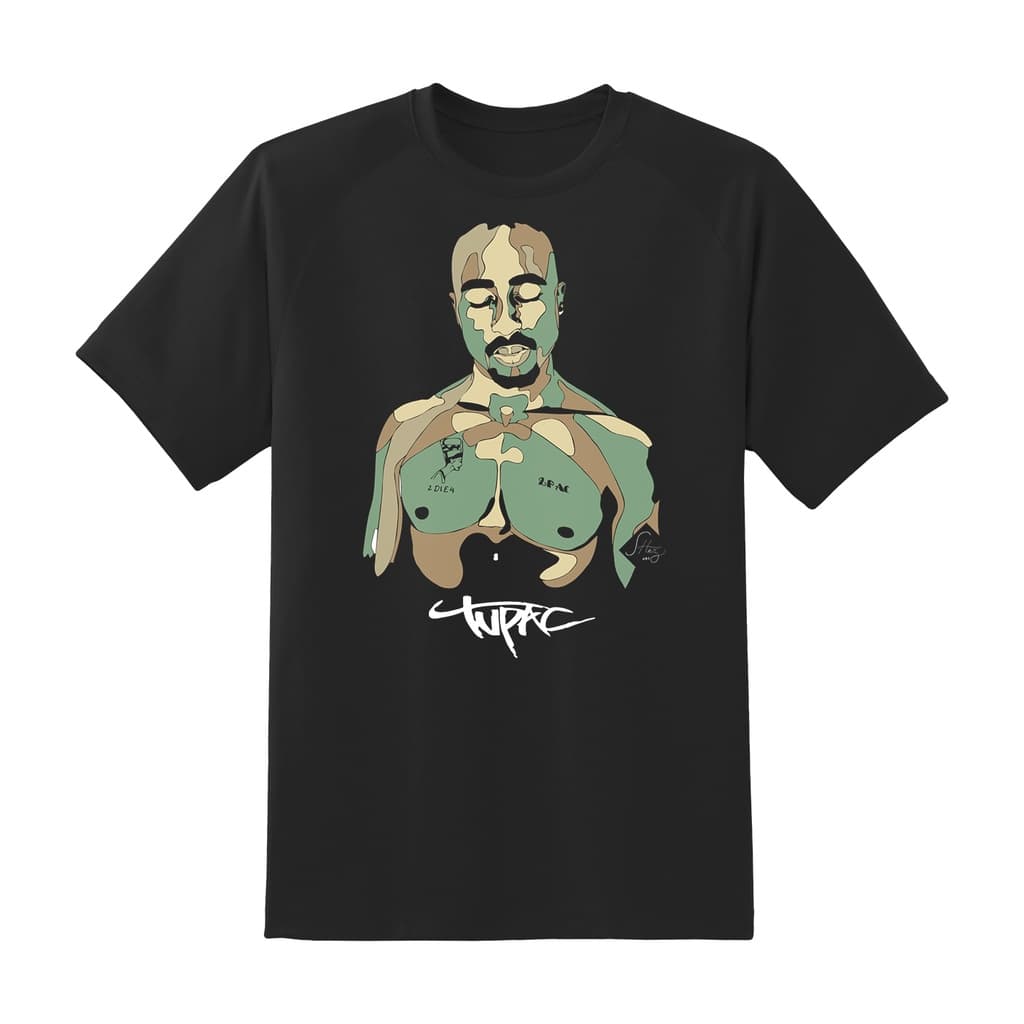 Camisa Camiseta 2 PAC 100% Algodão ou Poliéster Branca ou Preta/ Camisa Tupac Shakur / Camiseta Poliéster / Camiseta Algodão / Camiseta Rapper Americano