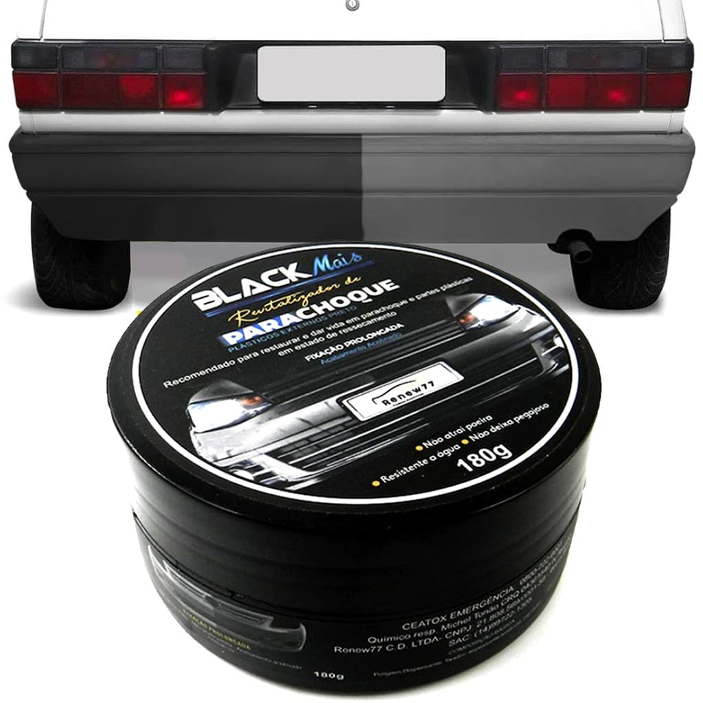 Revitalizador De Plástico Automotivo Parachoque Retrovisor Carros e Motos - Black Mais Promoção