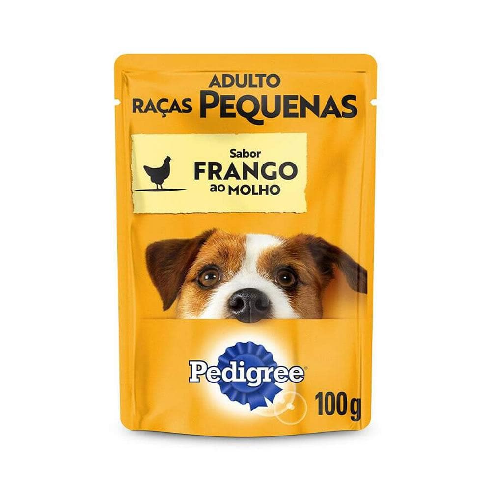 Ração Úmida Pedigree Sachê Cães Adultos Raças Pequenas Frango ao Molho 100g