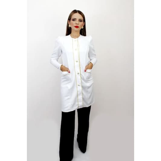 Jaleco Feminino com elastano Acinturado chique