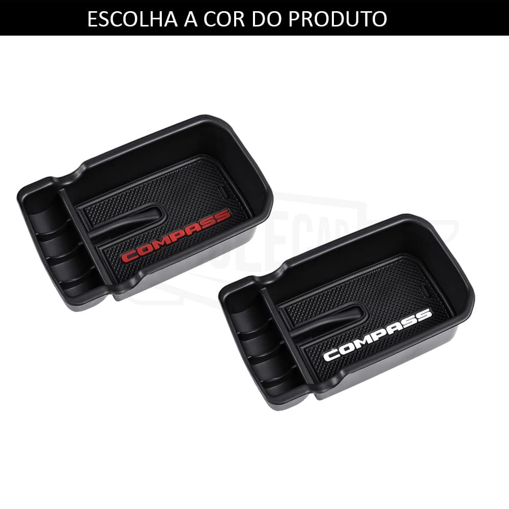 Acessórios Jeep Compass 2017 2018 2019 2020 2021 Porta Treco Organizador Compartimento Porta Objetos Moedas