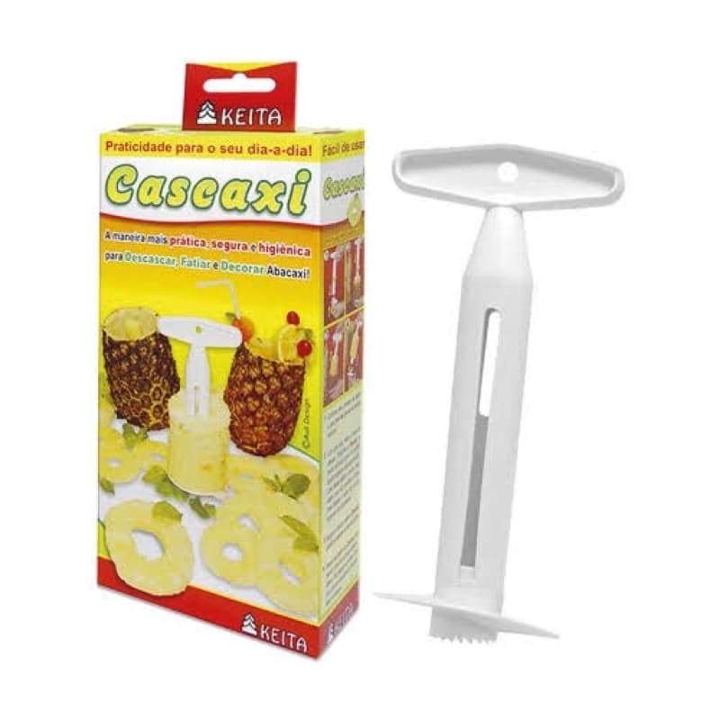 Descascador Fatiador de Abacaxi Espiral Decorador Cascaxi